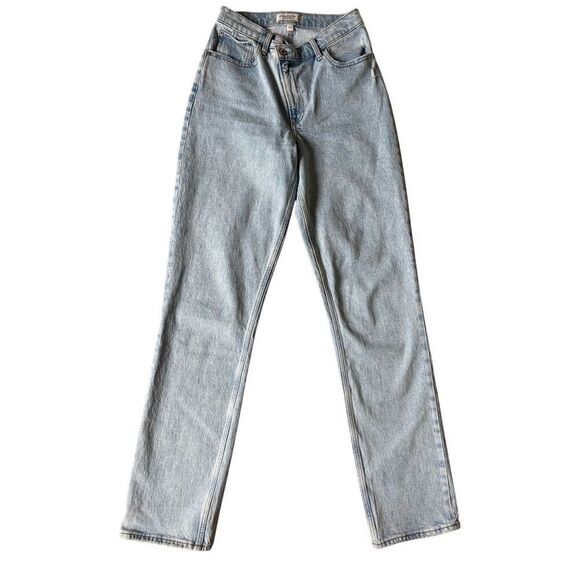 NEW Abercrombie & Fitch Curve Love The 90s Straight Ultra High Rise Jeans size 2 - Picture 2 of 9